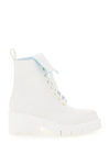 Chiara Ferragni Logo-embossed Lace-up Boots In White