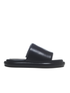 Proenza Schouler 20mm Pipe Leather Slide Sandals In Black