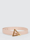 Bottega Veneta Triangle-buckle Leather Belt In Pink