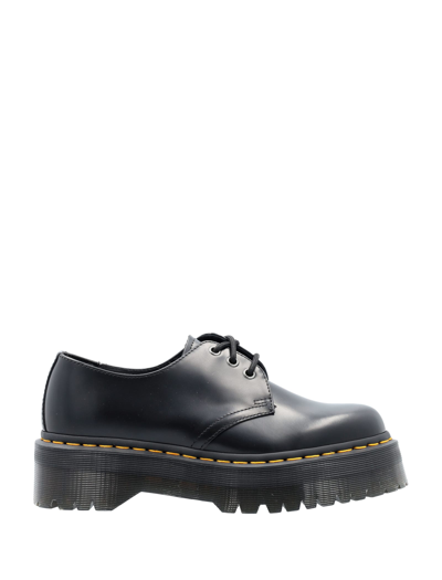 Dr. Martens' Womens Black Patent 1461 Quad 3-eye Leather Shoes 7
