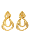 Goossens Spirale 24k-gold-plated Clip-on Drop Earrings In Metallic