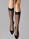 Wolford Ladies Nude 8 Sheer Knee-high Stockings In Black In Black