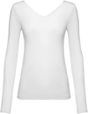 Wolford Ladies White Viscose V-neck Pullover In White
