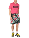 Moschino "hibiscus" Bermuda In Black