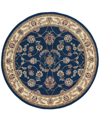 Km Home Closeout!  Pesaro 1596 5'3" X 5'3" Round Area Rug In Navy