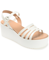 Journee Collection Women's Miragge Platform Sandals Women's Shoes In Off White