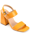Journee Collection Women's Adras Block Heel Sandals In Orange