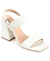 Journee Collection Adras Block Heel Sandal In Off White