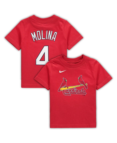 Nike Boys And Girls Infant  Yadier Molina Red St. Louis Cardinals Player Name And Number T-shirt