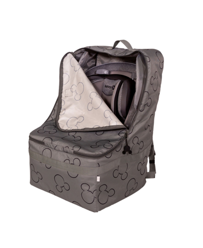 J L Childress Disney Baby Ultimate Padded Backpack Car Seat Travel Bag, Mickey In Gray