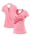Touché Women's Touch Red Los Angeles Angels Hail Mary Back Wrap Space-dye V-neck T-shirt In Red