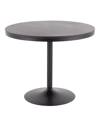Lumisource Dakota Industrial Dining Table In Black Steel/black Wood