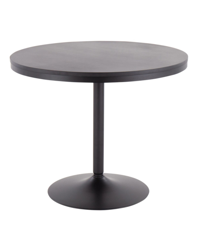 Lumisource Dakota Industrial Dining Table In Black Steel,black Wood