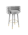 Tov Furniture Betty Velvet Counter Stool In Gray