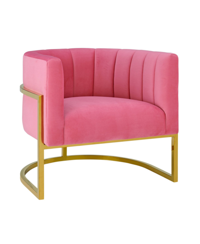 Tov Furniture Magnolia Velvet Chair In Pink