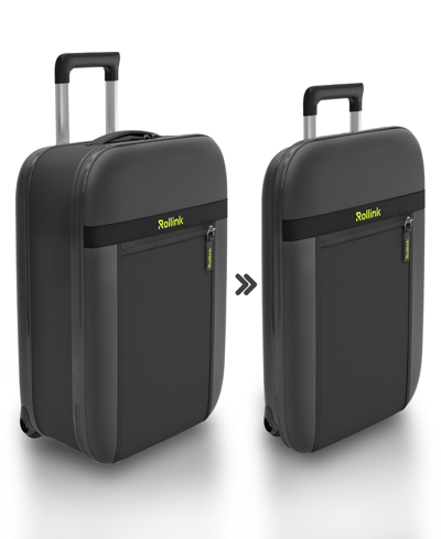 Rollink Flex Aura 21" Hardside Collapsible Carry-on Plus In Black