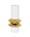 Vivience Center Rim Design Vase In Gold-tone
