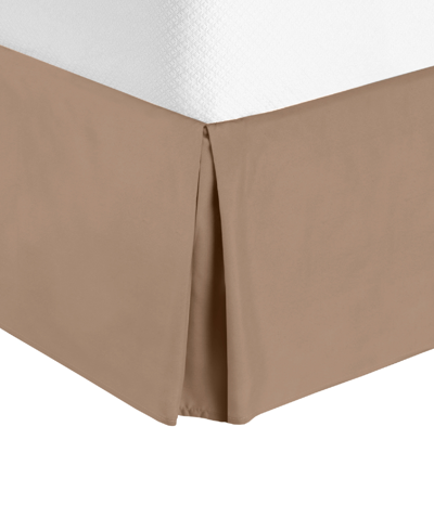 Nestl Bedding Premium 14" Tailored Drop Bedskirt, Full In Taupe Sand