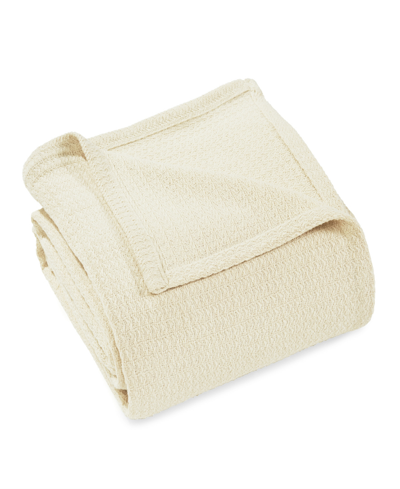 Superior Ultra-soft Textured Weave Blanket, Twin In Ivory