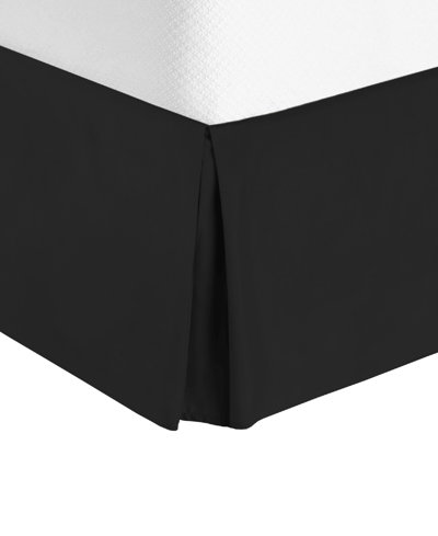 Nestl Bedding Premium 14" Tailored Drop Bedskirt, Queen In Black