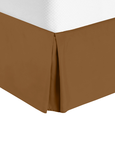 Nestl Bedding Premium 14" Tailored Drop Bedskirt, Queen In Mocha