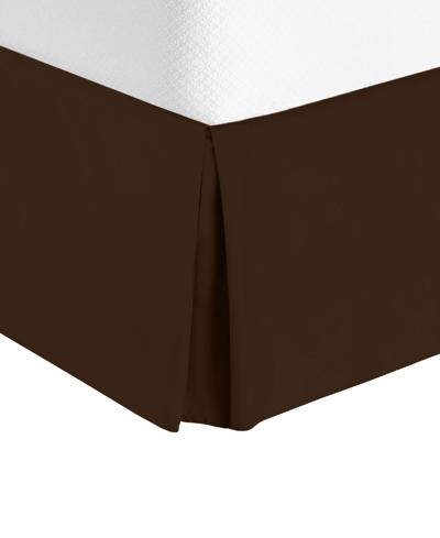 Nestl Bedding Bedding 14" Tailored Drop Premium Bedskirt, Queen In Chocolate Brown