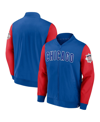Fanatics Branded Royal/red Chicago Cubs Iconic Record Holder Full-zip Lightweight Windbreaker Bomber In Royal/red