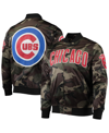 PRO STANDARD MEN'S PRO STANDARD CAMO CHICAGO CUBS SATIN FULL-SNAP JACKET