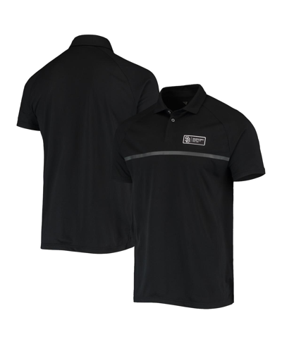 Levelwear Men's  Black San Diego Padres Sector Raglan Polo Shirt