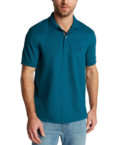 Nautica Men's Sustainably Crafted Classic-fit Deck Polo Shirt In Blue Coral