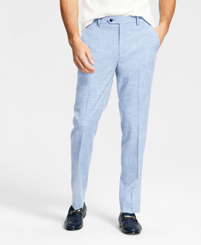 Alfani Men's Slim-fit Stretch Solid Suit Pants, Created For Macy's In Blue