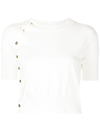 Altuzarra Mini Minamoto Buttoned Crop Top In White