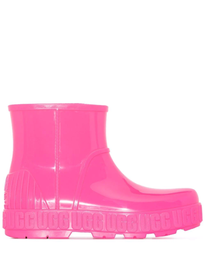 Ugg Drizlita Genuine Shearling Lined Rain Boot In Pink