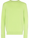 The Elder Statesman Simple Unisex Cashmere Sweater In Grün