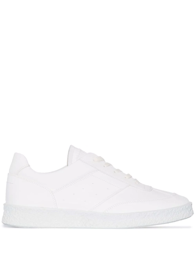 Mm6 Maison Margiela White Low Top Leather Sneakers