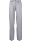 Jacquemus Le Pant Mentalo Wide-leg Mid-rise Crepe Trousers In Grau