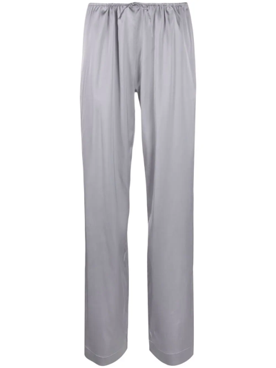 Jacquemus Le Pant Mentalo Wide-leg Mid-rise Crepe Trousers In Dark Grey