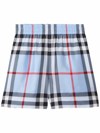 BURBERRY CHECK-PATTERN SILK SHORTS