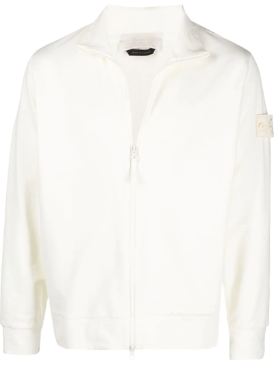 Stone Island Compass-motif Sweatshirt In White