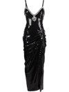 ALESSANDRA RICH SEQUIN-EMBELLISHED MAXI DRESS