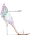 Sophia Webster Silver Iridescent Evangeline Heeled Sandals In Silber