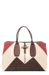 Longchamp Roseau Nomade Leather Tote Bag In Brandy