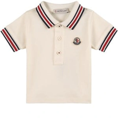 Moncler Kids' Branded Polo Shirt Cream