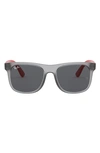 Ray Ban Junior Wayfarer 48mm Sunglasses In Trans Grey