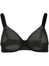 WOLFORD LADIES BLACK SHEER TOUCH UNDERWIRED CUP BRA