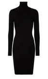 Wolford Viscose Rib Dress Woman Mini Dress Black Size L Viscose, Polyester In Black