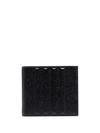 Thom Browne Pebble-grain Leather Billfold Wallet In Schwarz