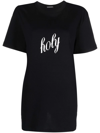 Ann Demeulemeester Holy Print Cotton T-shirt In Black
