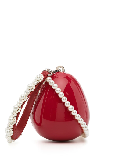 Simone Rocha Micro Embellished Egg Clutch Bag In Rot | ModeSens