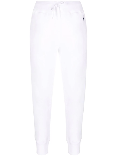 Polo Ralph Lauren Logo-embroidered Tapered Track Pants In White